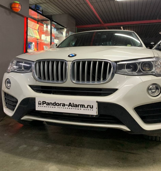 BMW X4 установка Pandora DX-4G и GPS-антенны NAV-035 BT