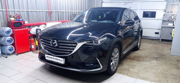 Mazda CX-9 установка Pandora DX-4GS plus и реле BTR-101