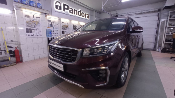 Kia Carnival установка Pandora DX-4GL Plus, доп. реле блокировки и GPS 