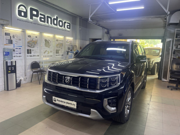 Kia Mohave установка Pandora VX 4G GPS v2 и замка капота